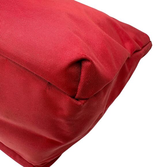 Burberry Blue Label Red Nylon w Nova Check at Zipper Tote - Picture 13 of 14